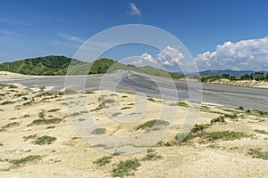 Beautiful landscape with Berca Muddy Volcanoes in Buzau, Romania