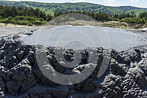 Beautiful landscape with Berca Muddy Volcanoes in Buzau, Romania