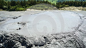 Beautiful landscape with Berca Muddy Volcanoes in Buzau, Romania