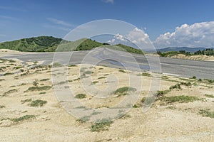 Beautiful landscape with Berca Muddy Volcanoes in Buzau, Romania