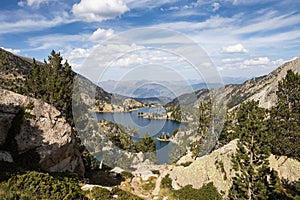 Beautiful landscape of Black lake (Estany negre) in the natural park of Aigestortes y Estany de Sant Maurici