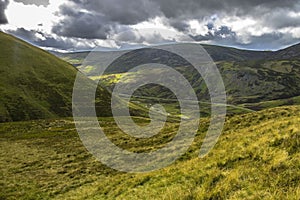 Beautiful landscape in Cairngorm Mountains. Royal Deeside, Braemar, Aberdeenshire, Scotland