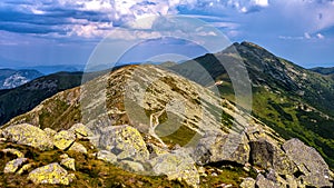 Národný park Nízke Tatry, Karpaty, Slovensko. Letná horská krajina