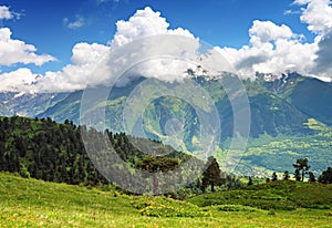 Beautiful landscape of Caucasus mountains