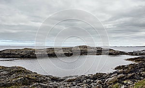 Beautiful landscape on the coast of famous Atlantic Ocean Road