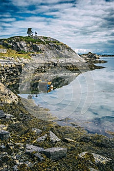 Beautiful landscape on the coast of famous Atlantic Ocean Road