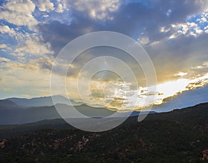 Sky at the mountaintop photo