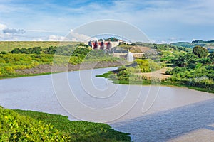 Beautiful landscape of Dai Ninh hydroelectric dam