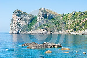 Beautiful landscape, depicting the mountain called Punta Campanella photo