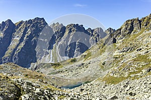 A beautiful landscape of dolina Zabich plies . High Tatra Mountains. Slovakia