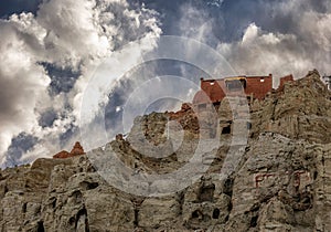 Beautiful landscape of Dongga Ruins in Tibet, China
