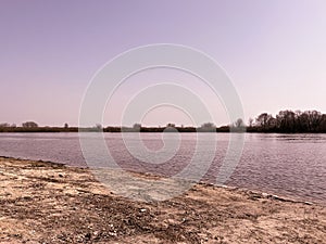 beautiful landscape in early spring - Dnipro photo