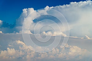 Beautiful Landscape Of Earth Clouds With Blue Horizon