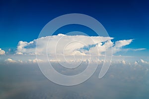 Beautiful Landscape Of Earth Clouds With Blue Horizon