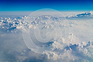 Beautiful Landscape Of Earth Clouds With Blue Horizon