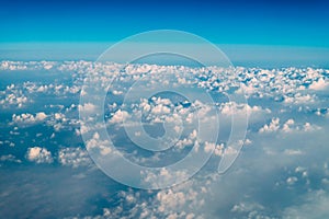Beautiful Landscape Of Earth Clouds With Blue Horizon