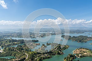 Beautiful landscape in el penol Guatape, Medellin Colombia