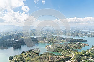 Beautiful landscape in El penolGuatape, Medellin Colombia