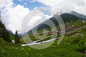 A beautiful landscape from the Elevit uplands of Rize in Black Sea region of Turkey.