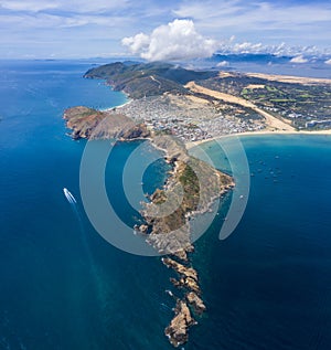 Beautiful landscape in Eo Gio, Quy Nhon, Vietnam from above