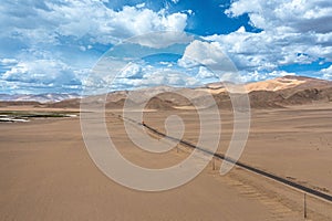 Beautiful landscape of extensive arid lands of the Hanle region in Leh, Ladakh