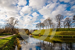 Beautiful landscape of the fortified park Kastellet in Copenaghen, Denmark