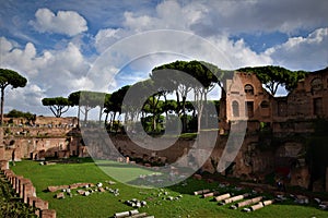 Beautiful landscape of Forum Romanum