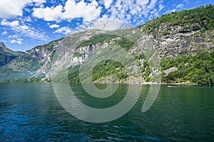 Beautiful landscape of Geirangerfjord in Sunnmore, More og Romsdal, Norway