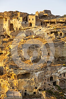 Beautiful landscape glimpse of Cavusin in Cappadocia photo