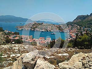 Beautiful landscape on the Greek island of Kastelorizo photo