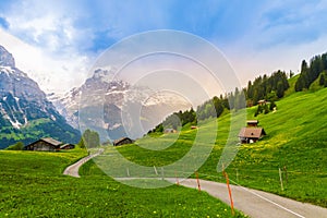 Beautiful Landscape of Grindelwald , Switzerland