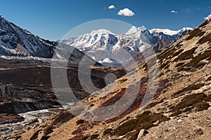 Beautiful landscape of Himalaya mountain view from Chukung Ri view point, Everest region, Nepal