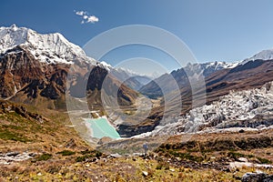 Beautiful landscape of Himalaya mountains on Manaslu circuit