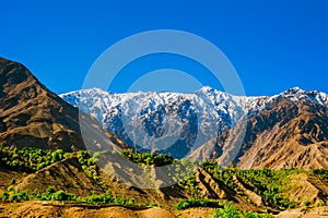 Beautiful Landscape of Hunza Valley in Autumn season. Northern Area of Pakistan