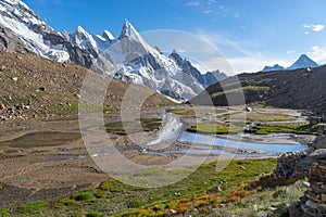 Beautiful landscape of Karakorum mountain in summer, Khuspang ca