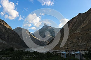 Beautiful landscape of Karakorum mountain in summer, Laila Peak and Gondogoro Glacier Khuspang camp, K2 trek, Pakistan photo