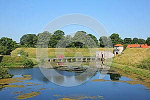 Beautiful landscape of the Kastellet, or the citadel Christianshavn, in the city centre of Copenhagen, Denmark.