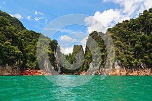 Beautiful landscape of Khao sok national park at suratthani