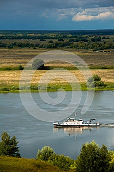 Beautiful landscape in Konstantinovo, Russia - the birthplace of russian poet Sergei Yesenin