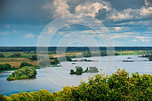 Beautiful landscape in Konstantinovo, Russia - the birthplace of russian poet Sergei Yesenin