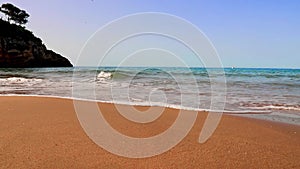 Beautiful landscape of the La Pineda beach in Salou Spain.