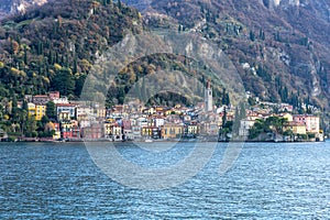 Beautiful landscape on Lake Como in December time