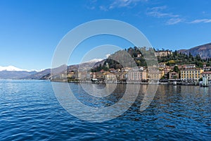 Beautiful landscape on Lake Como in December time