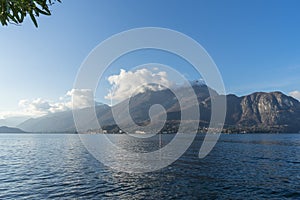 Beautiful landscape on Lake Como in December time