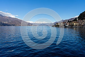 Beautiful landscape on Lake Como in December time