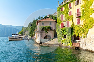 Nesso town in Lake Como, Italy photo