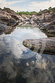 Beautiful landscape in the lake of the elephants