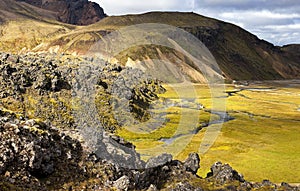 Beautiful landscape Landmannalaugar at Fjallabak Nature Reserve of Iceland