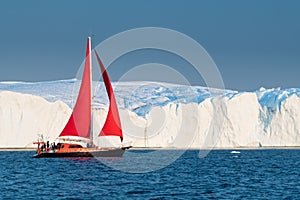 Beautiful landscape with large iceberg