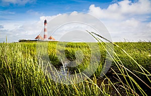Beautiful landscape with Lighthouse at North Sea, Germany